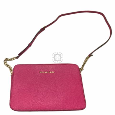 Michael kors pink jet set online crossbody